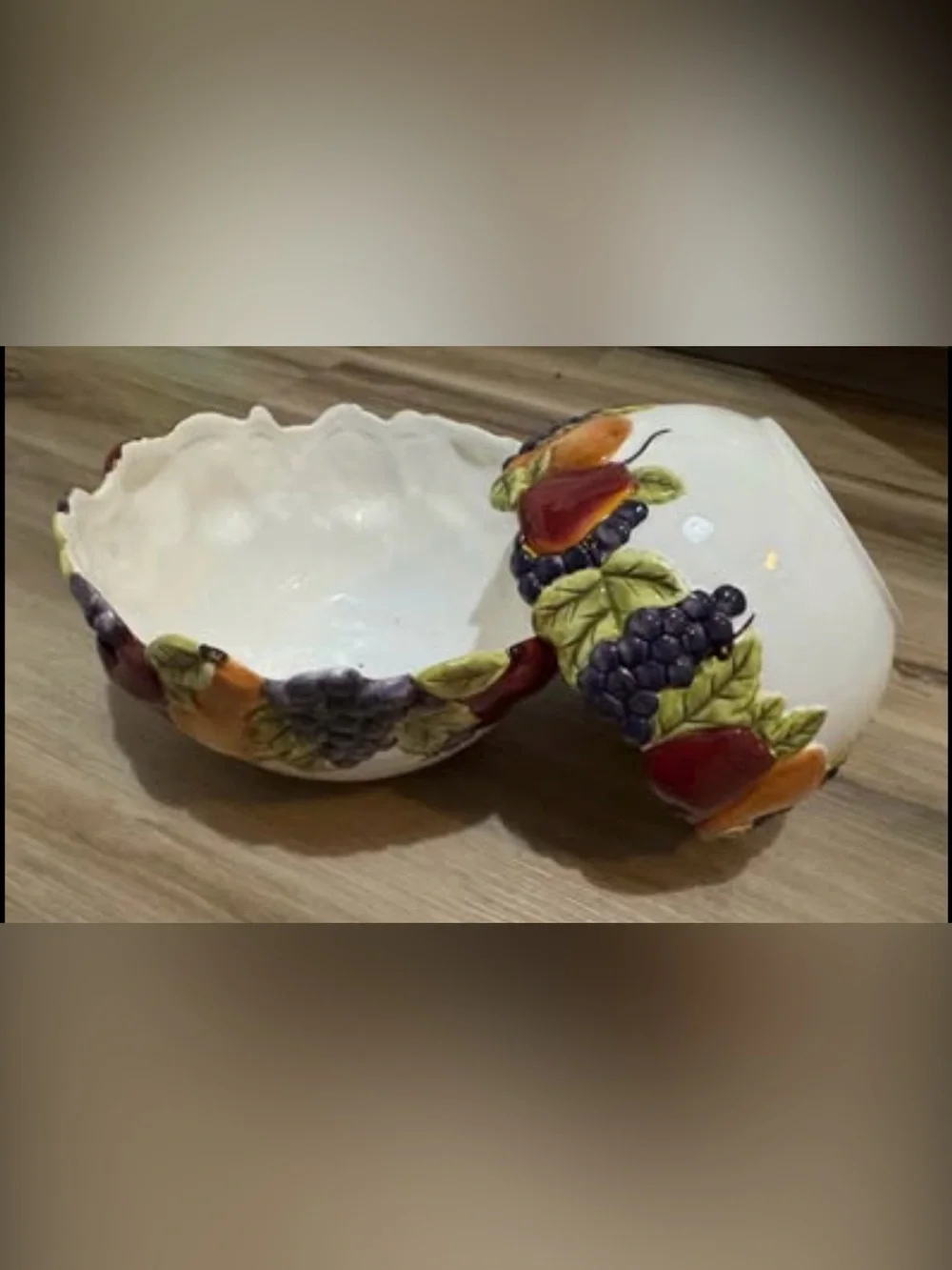 Better Homes And Gardens White Ceramic Fruit Accent Bowls